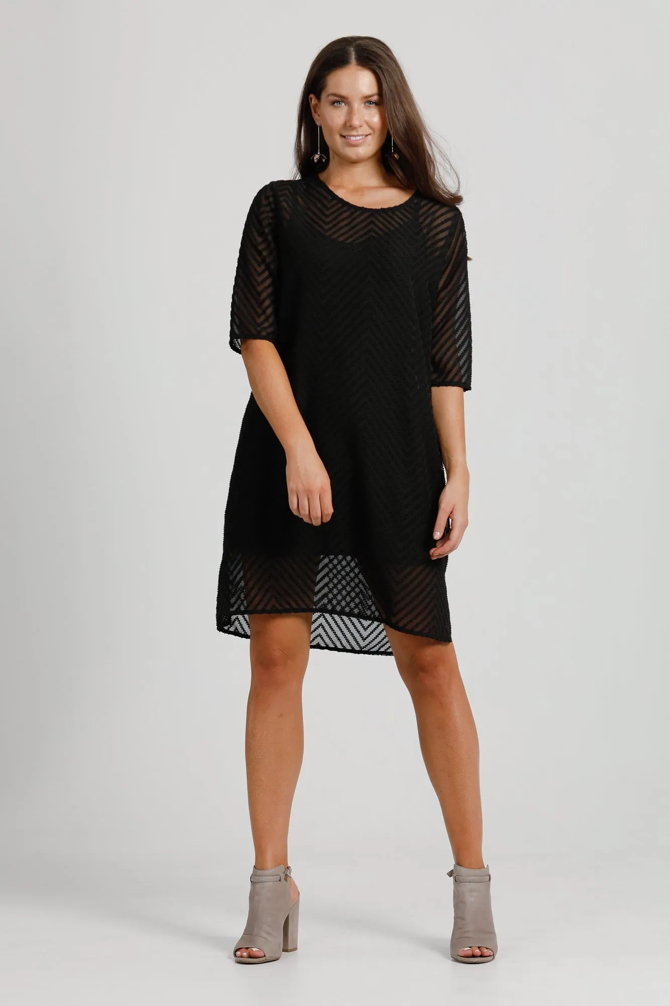 Lilly Yoryu Chiffon Shift Dress