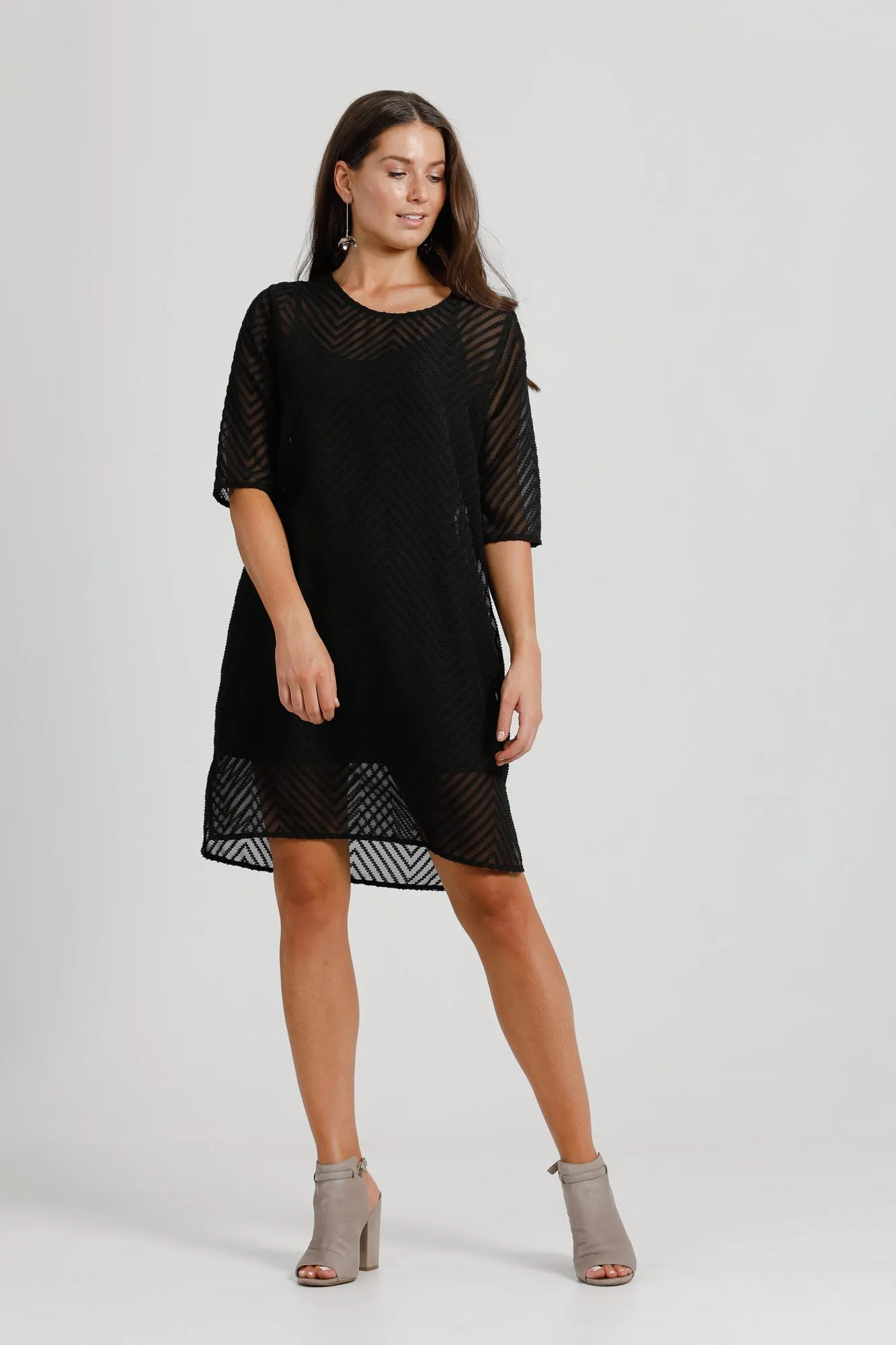 Lilly Yoryu Chiffon Shift Dress