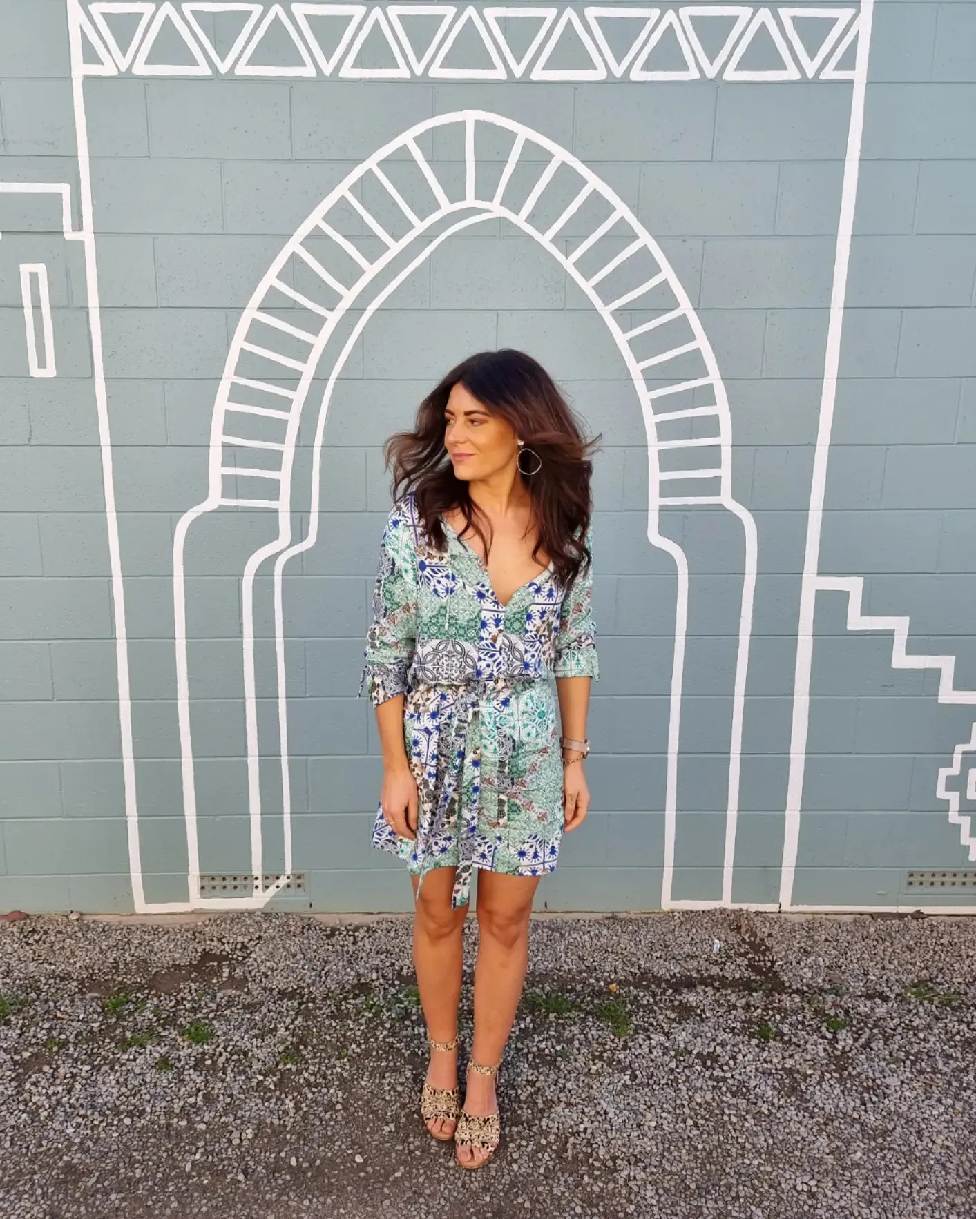 Lilly Yoryu Chiffon Shift Dress