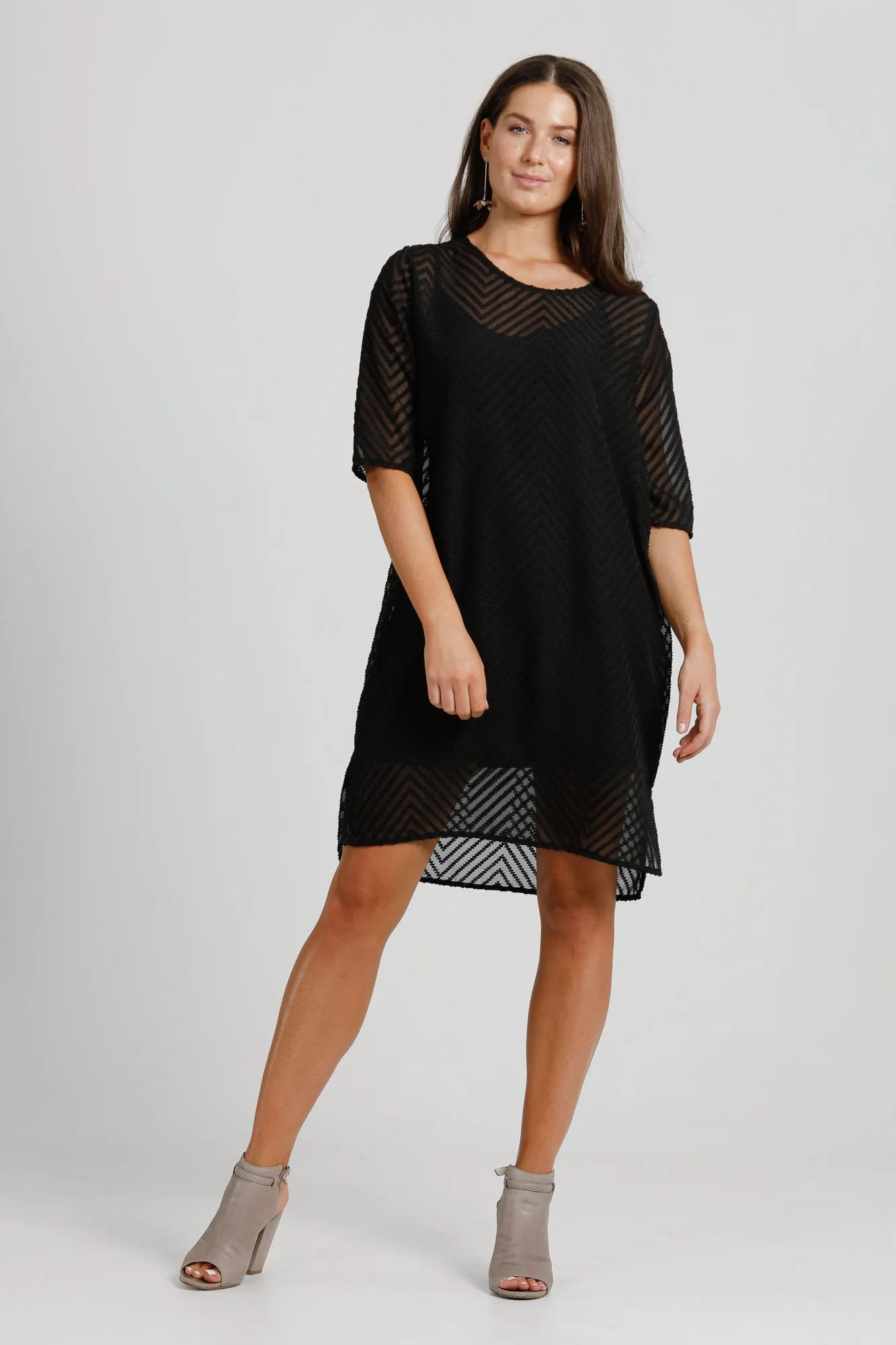 Lilly Yoryu Chiffon Shift Dress