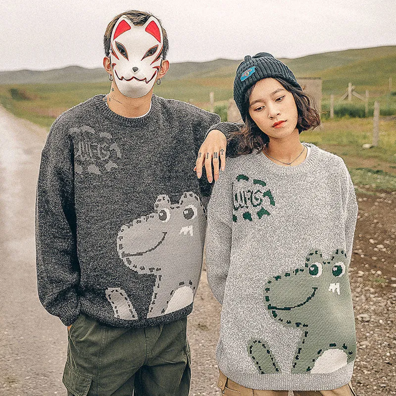 LITTLE DINOSAUR PULLOVER COUPLE SWEATER UB3443