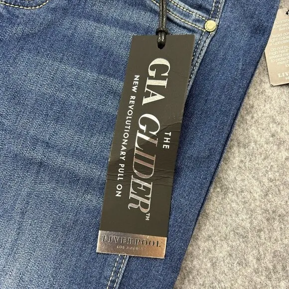 Liverpool Gia Glider Skinny Crop Jeans Women's Size 4 / 27 Pull On Denim NWT