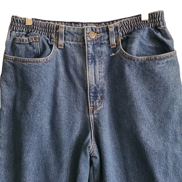 L.L. BEAN Flannel Lined Original Fit Relaxed High Rise Jeans Women's 12 MT
