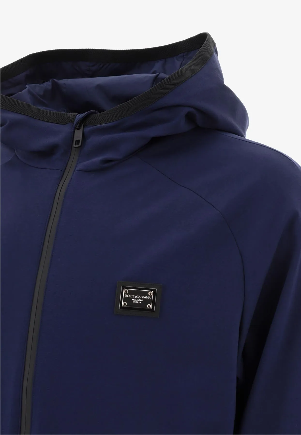 Logo Plaque Zip-Up Hoodie