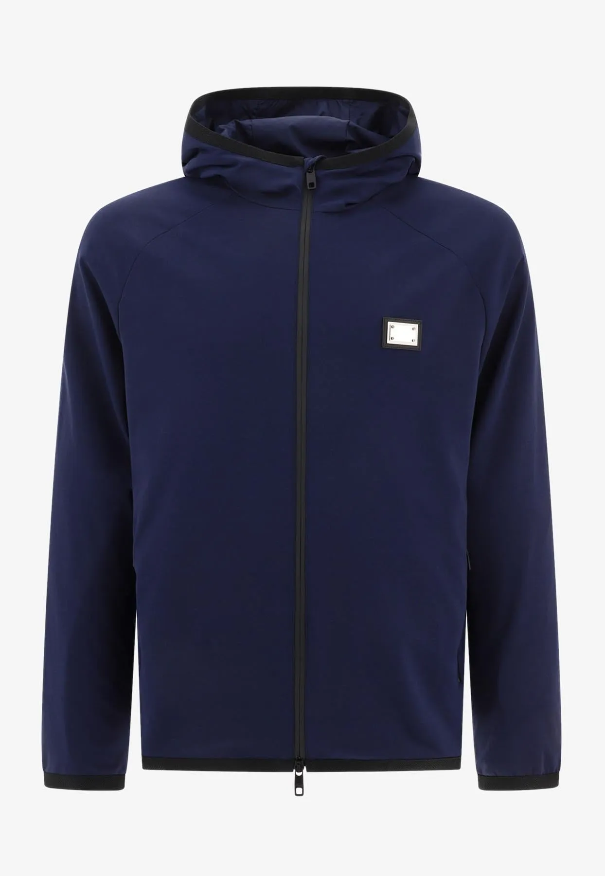 Logo Plaque Zip-Up Hoodie