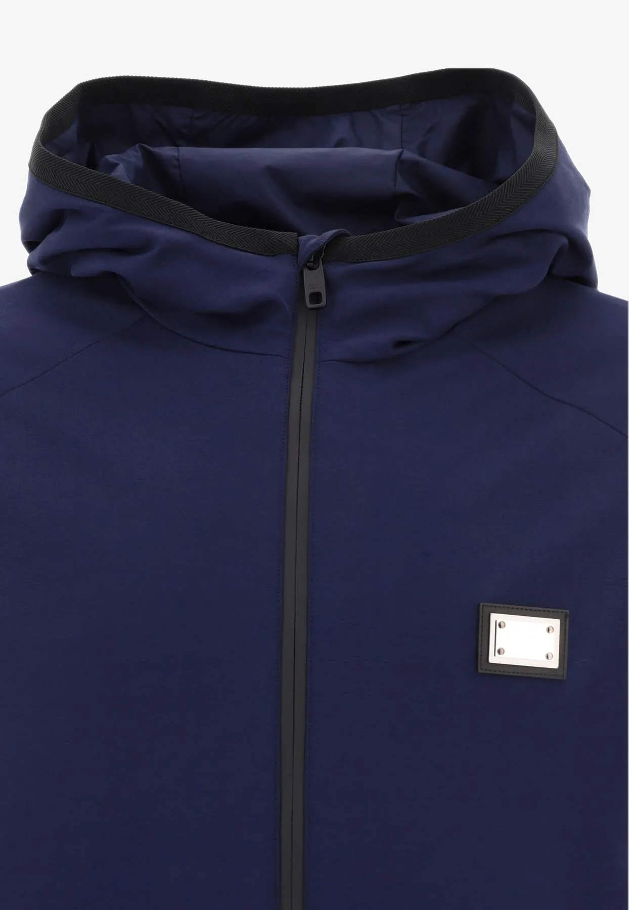 Logo Plaque Zip-Up Hoodie