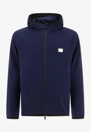 Logo Plaque Zip-Up Hoodie