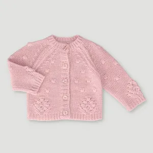 Long Sleeve Chunky Cardigan - Lilac