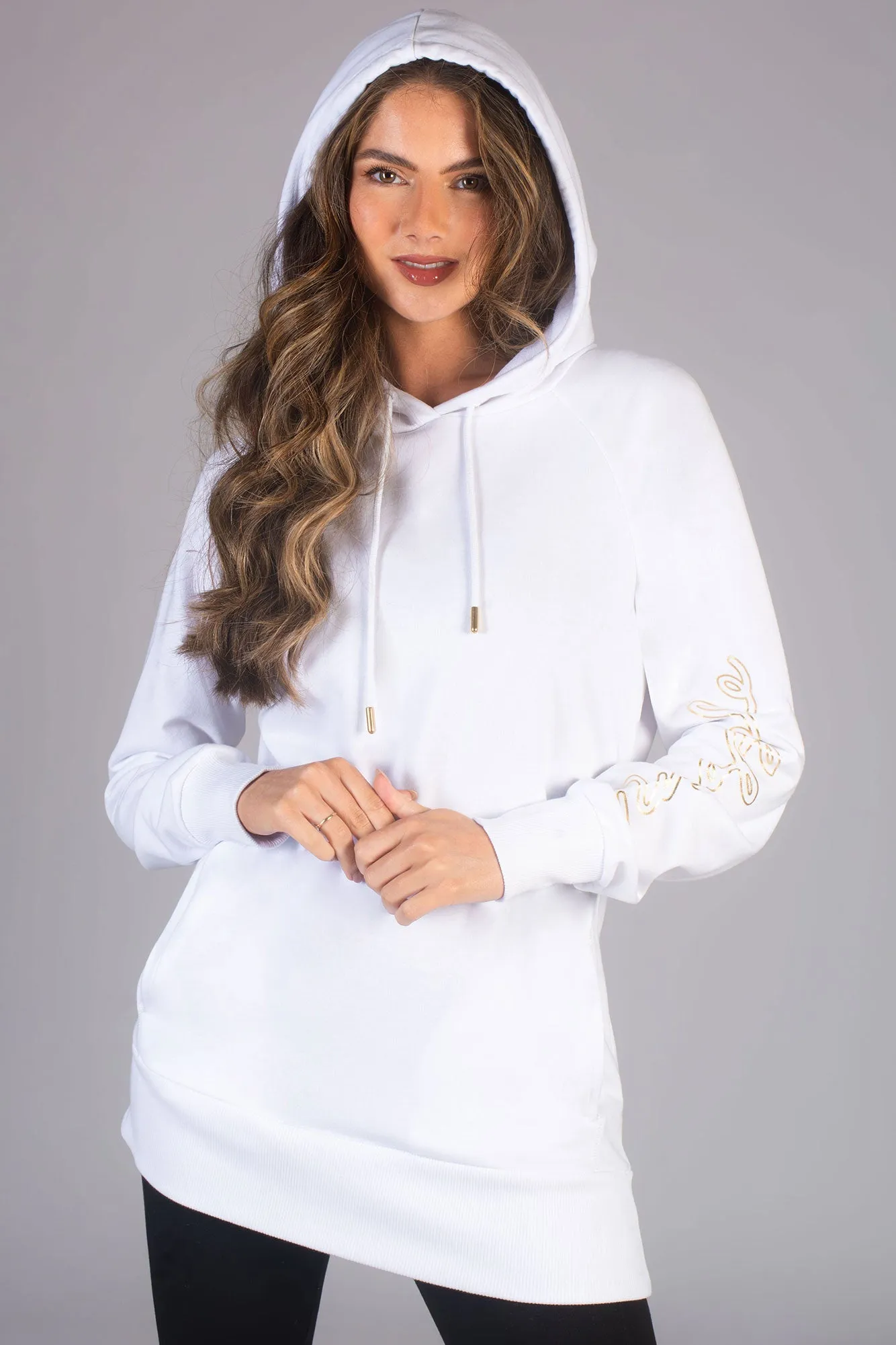Longline Logo Hoodie