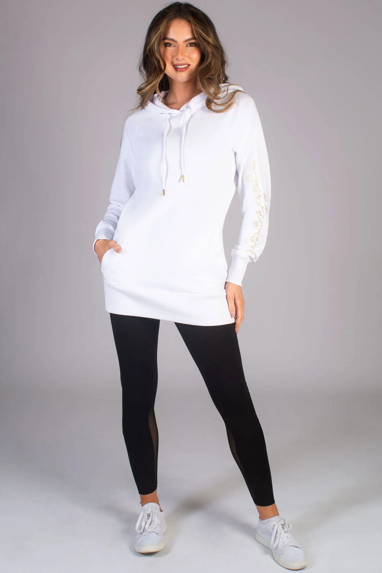 Longline Logo Hoodie