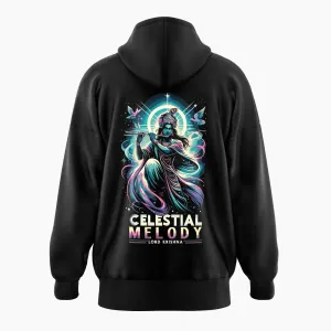 Lord Krishna's Cosmic Melody Oversized Hoodie
