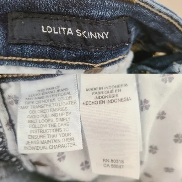 Lucky Brand Mid Rise Lolita Skinny Ankle Jeans