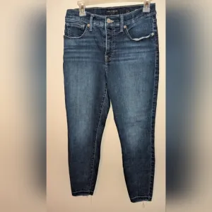 LUCKY JEANS Skinny Raw Hem Ankle Stretch Denim Blue Size 10/30 NWOT