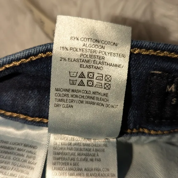 LUCKY JEANS Skinny Raw Hem Ankle Stretch Denim Blue Size 10/30 NWOT