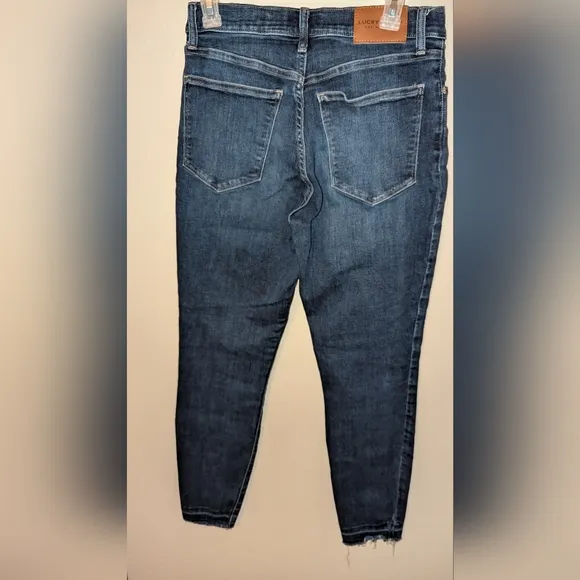 LUCKY JEANS Skinny Raw Hem Ankle Stretch Denim Blue Size 10/30 NWOT