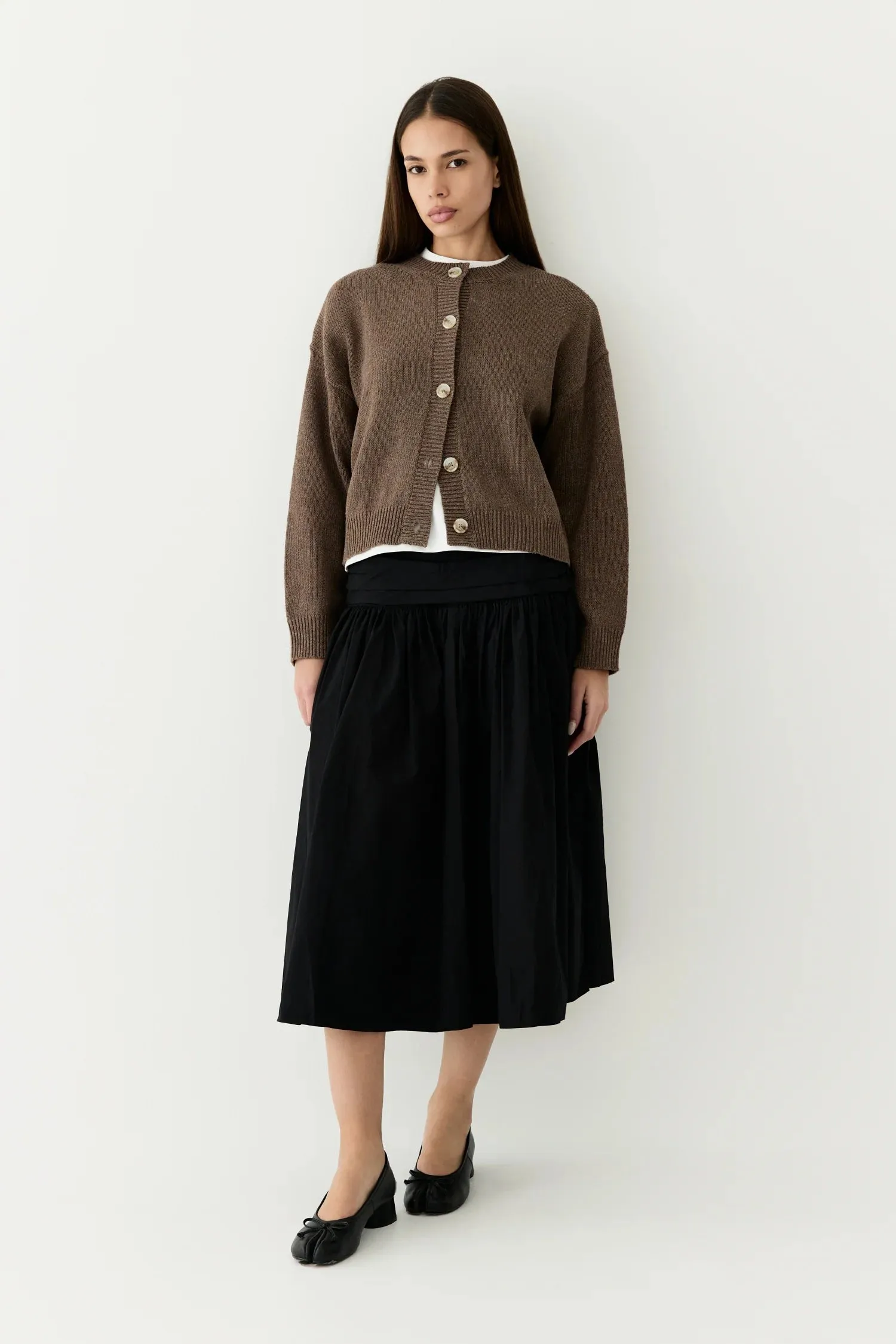 LUCY MOCHA KNIT CARDIGAN
