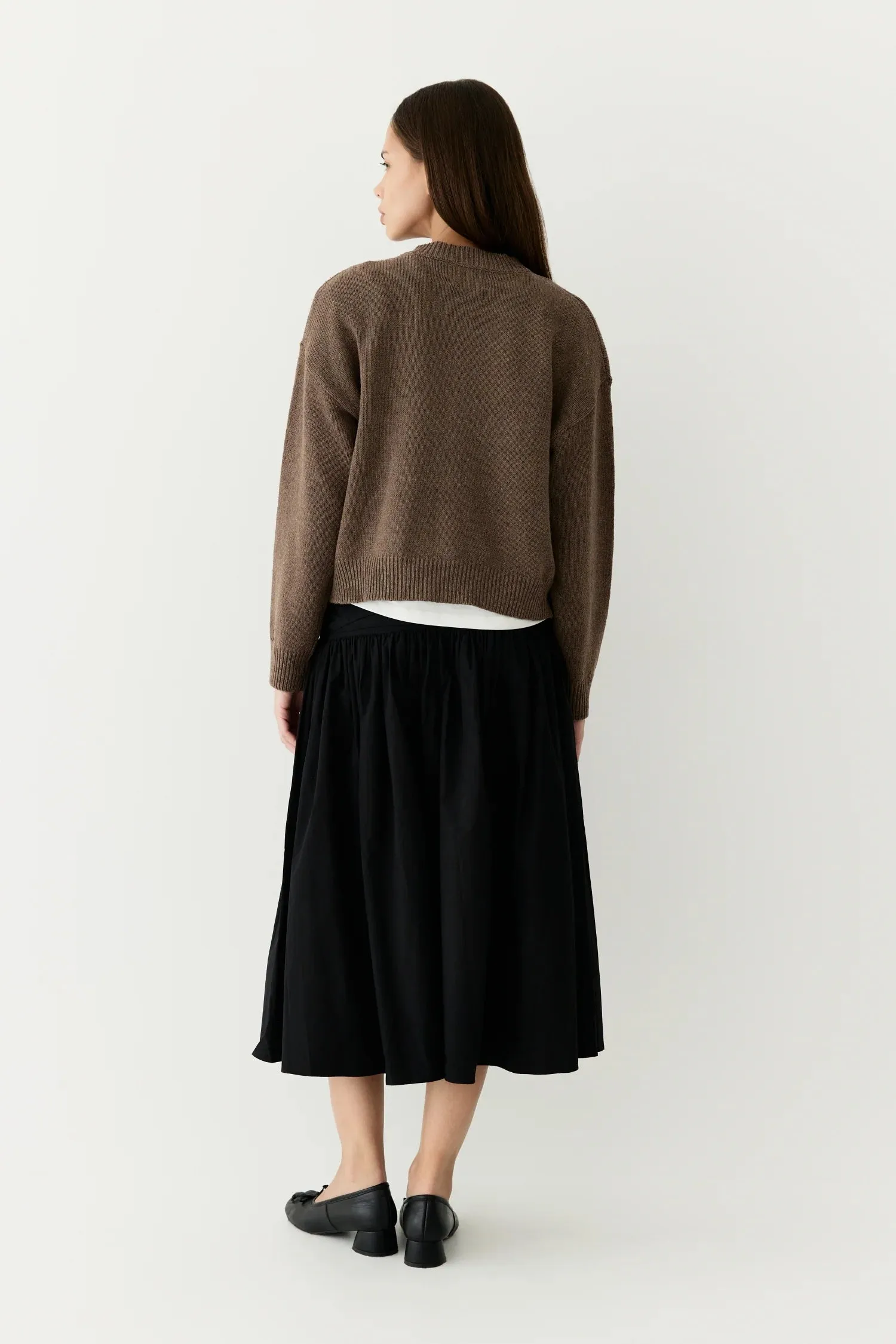 LUCY MOCHA KNIT CARDIGAN