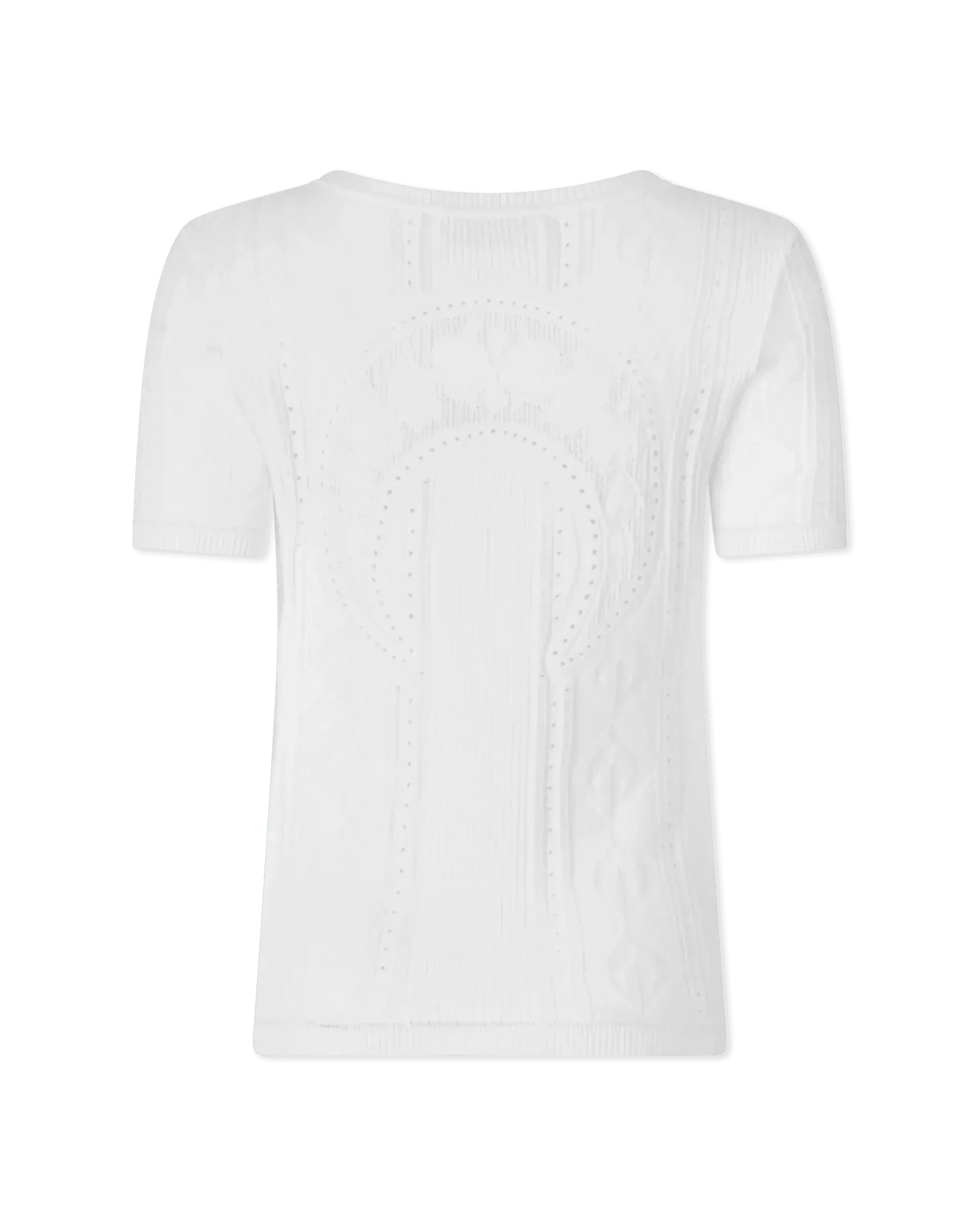 Lunar Pointelle Knit Short Sleeve Top