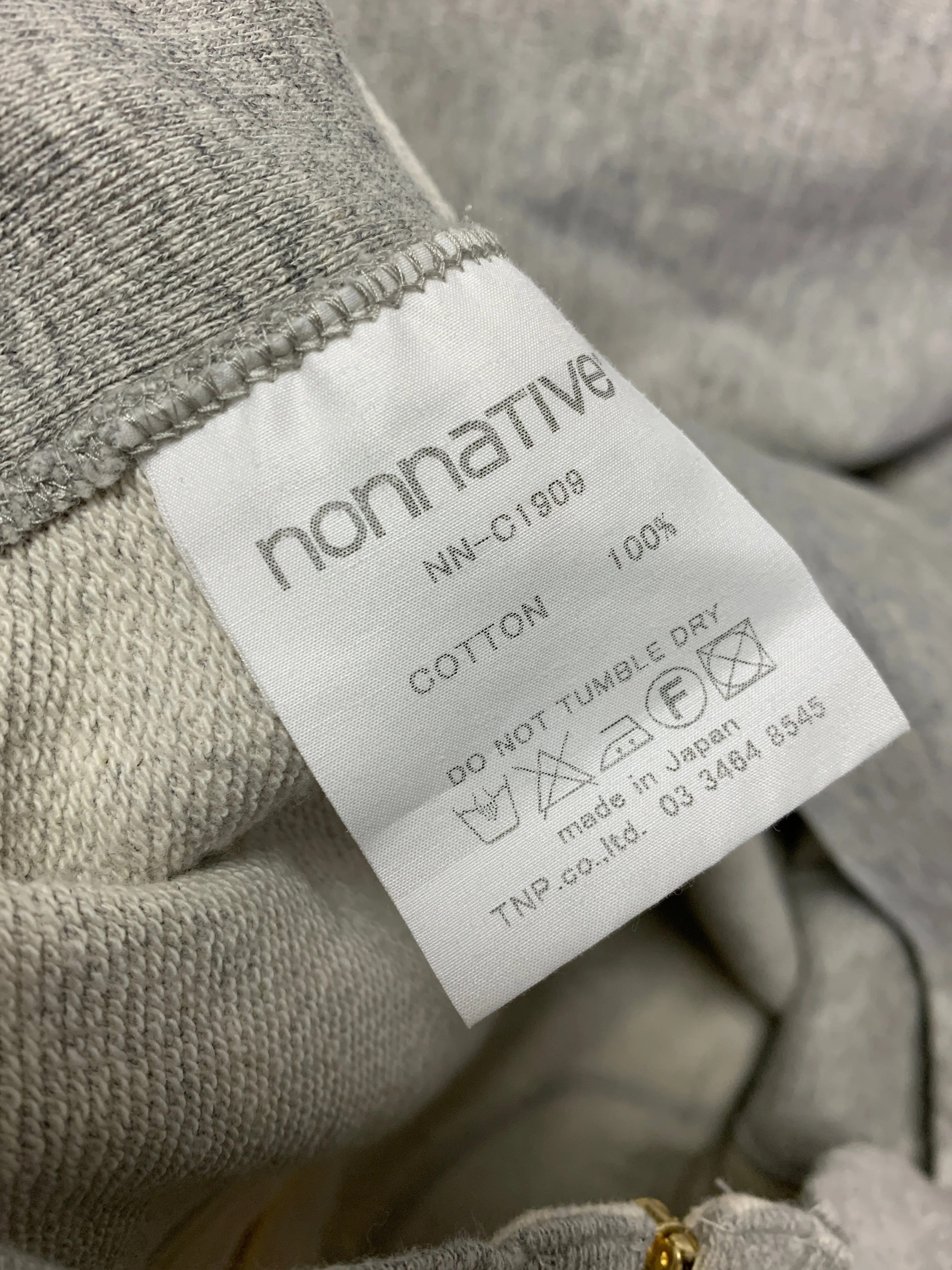 [M] DS! Nonnative Dweller Full Zip Hoodie Grey