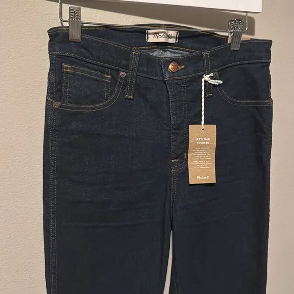 Madewell 10” High-rise skinny jeans size 29 NWT dark wash
