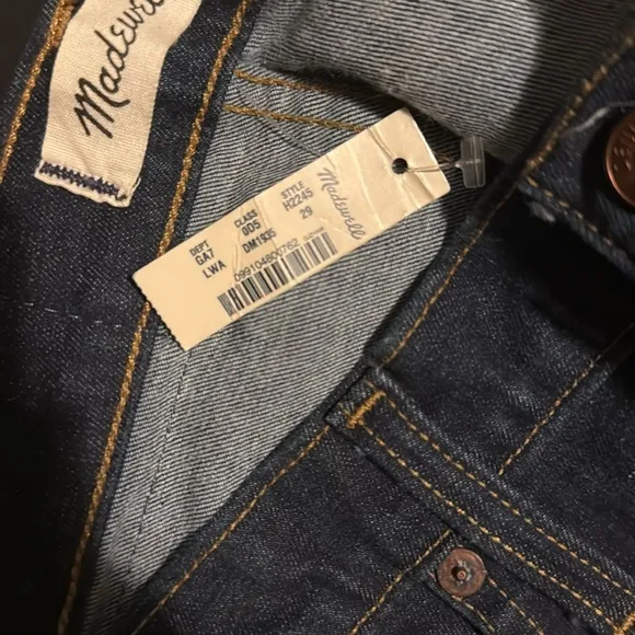 Madewell 10” High-rise skinny jeans size 29 NWT dark wash