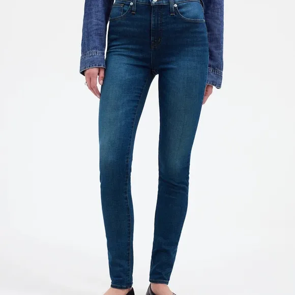 Madewell 10” High-rise skinny jeans size 29 NWT dark wash