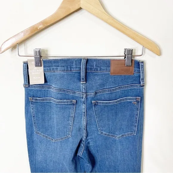 Madewell 10&quot; High Rise Skinny Jeans in Leavitt Wash Size 24 NWT