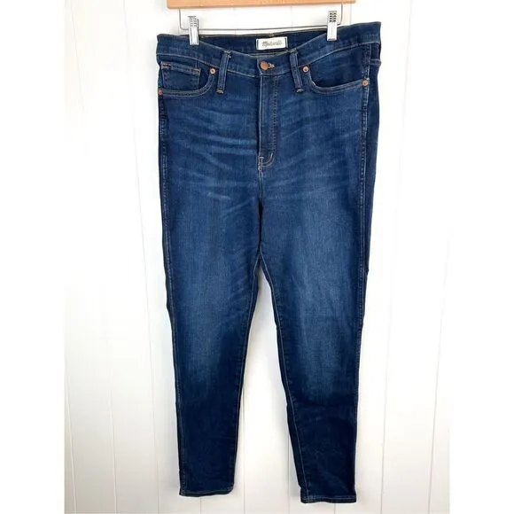 Madewell 10&quot; High-Rise Skinny Jeans in Hayes Wash Size 32