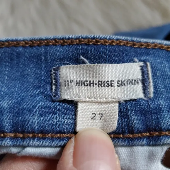 Madewell 11-Inch High Rise Skinny Jeans Ames Wash Size 27