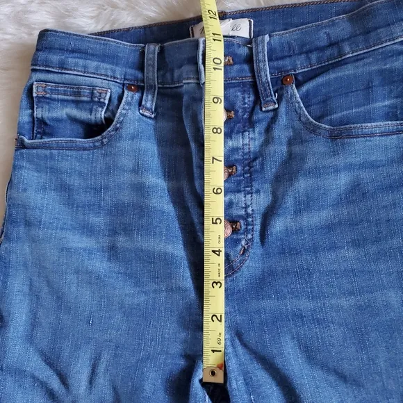 Madewell 11-Inch High Rise Skinny Jeans Ames Wash Size 27