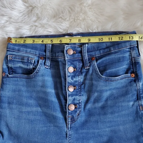 Madewell 11-Inch High Rise Skinny Jeans Ames Wash Size 27