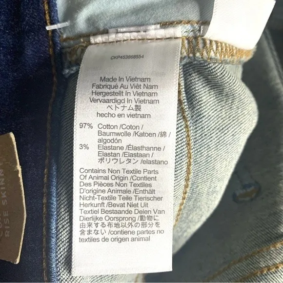 Madewell Curvy High Rise Skinny Jeans In Coronet Wash Size 26