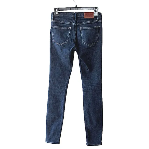 Madewell Dark Wash Skinny Skinny Distressed Jeans