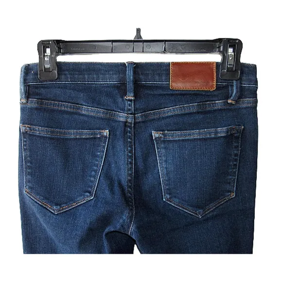 Madewell Dark Wash Skinny Skinny Distressed Jeans