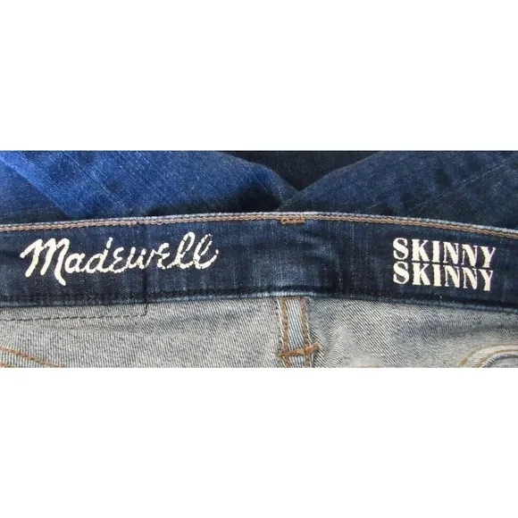 Madewell Dark Wash Skinny Skinny Distressed Jeans
