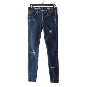 Madewell Dark Wash Skinny Skinny Distressed Jeans