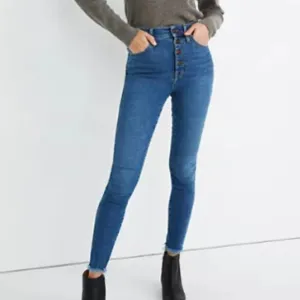 Madewell Petite 10&quot; High-Rise Skinny Jeans in Mackey Wash: Button-Front sz 25P