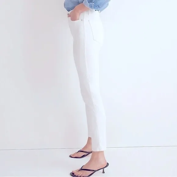 Madewell Stovepipe Jeans NWT Size 32 White Denim High Rise Straight Leg
