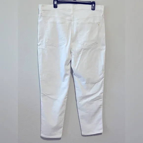 Madewell Stovepipe Jeans NWT Size 32 White Denim High Rise Straight Leg