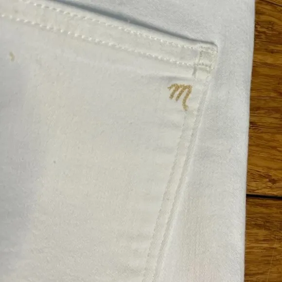 Madewell Stovepipe White Jeans Size 29