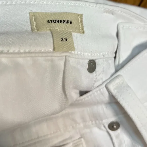 Madewell Stovepipe White Jeans Size 29
