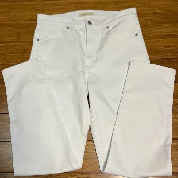 Madewell Stovepipe White Jeans Size 29