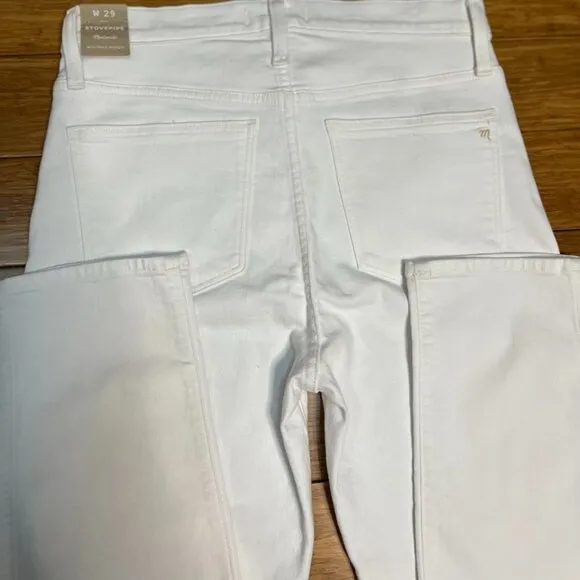 Madewell Stovepipe White Jeans Size 29