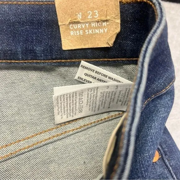 Madewell Women’s Curvy High Rise Skinny Jeans NWT’s Med Blue size 23