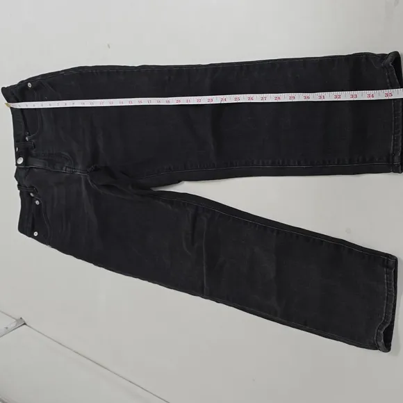 Madewell Women’s Washed Black Classic Straight Jeans High Rise Denim Style J2054