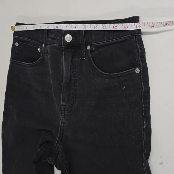Madewell Women’s Washed Black Classic Straight Jeans High Rise Denim Style J2054