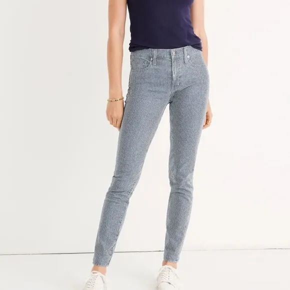 Madewelll 9&quot; Mid-Rise Skinny Jeans in Piper Stripe 27