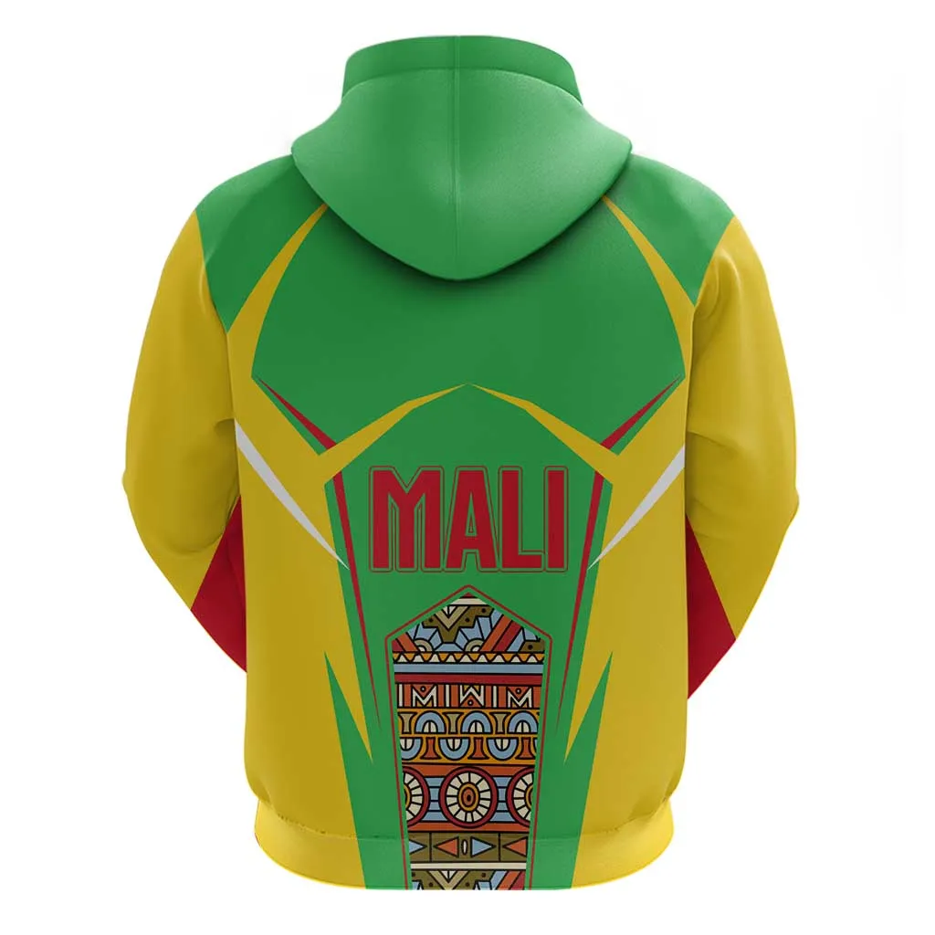 Mali Vulture Eagles Zip Hoodie African Pattern Flag Color TS04