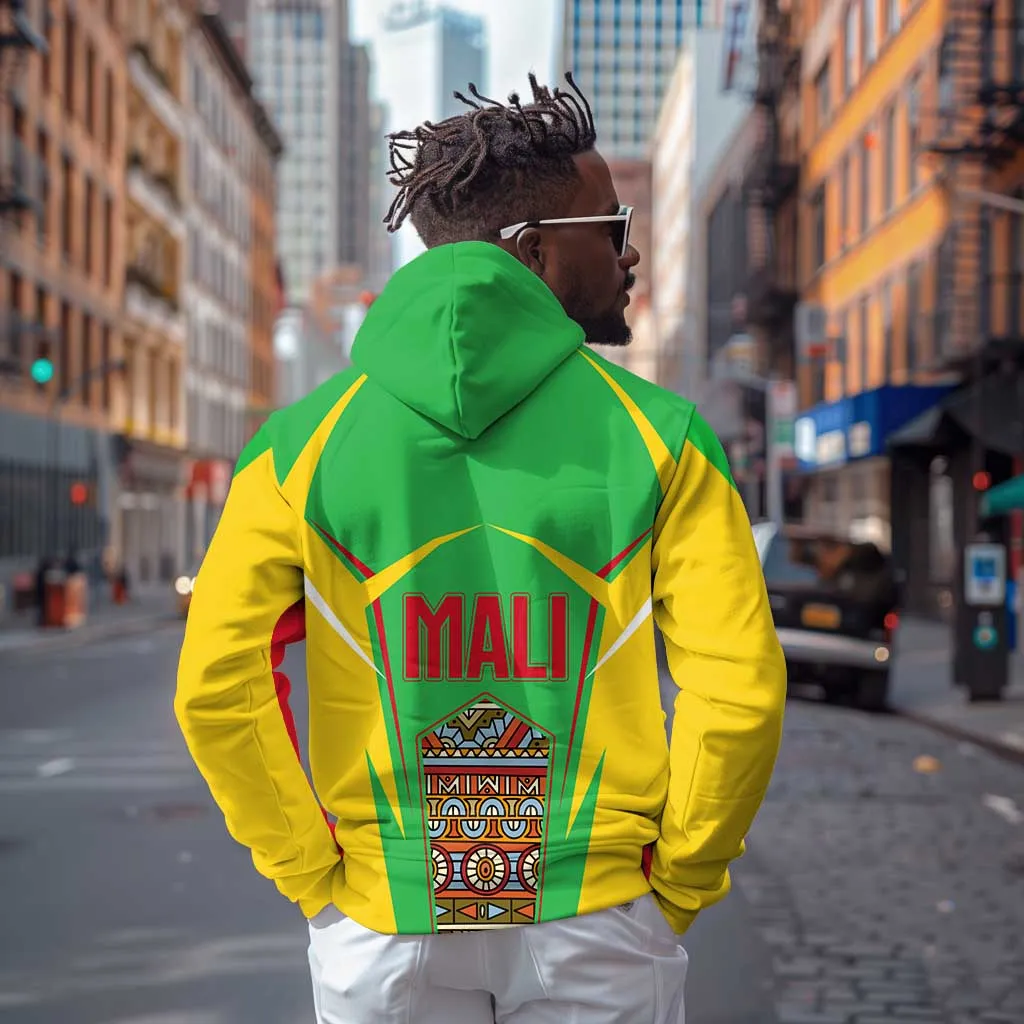 Mali Vulture Eagles Zip Hoodie African Pattern Flag Color TS04