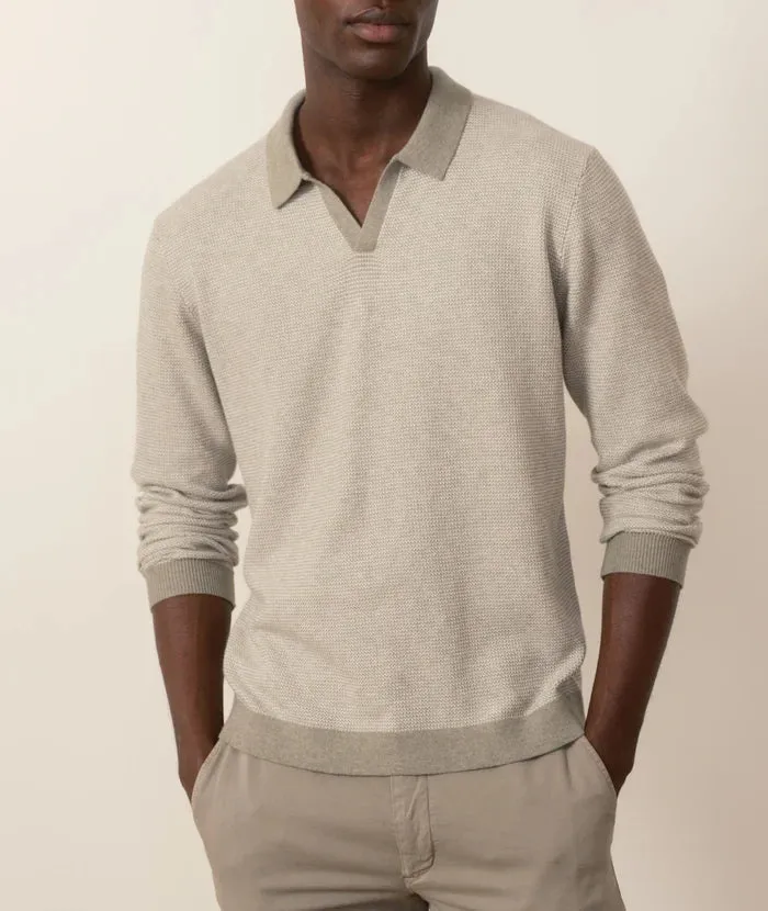 Marine Layer Liam Long Sleeve Sweater Polo
